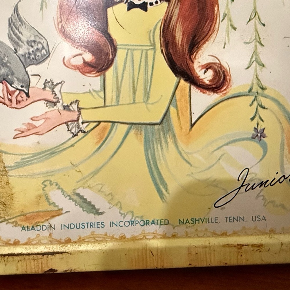 Vintage 1966 JUNIOR MISS Yellow Metal Lunchbox – Aladdin Industries - Picture 15 of 16